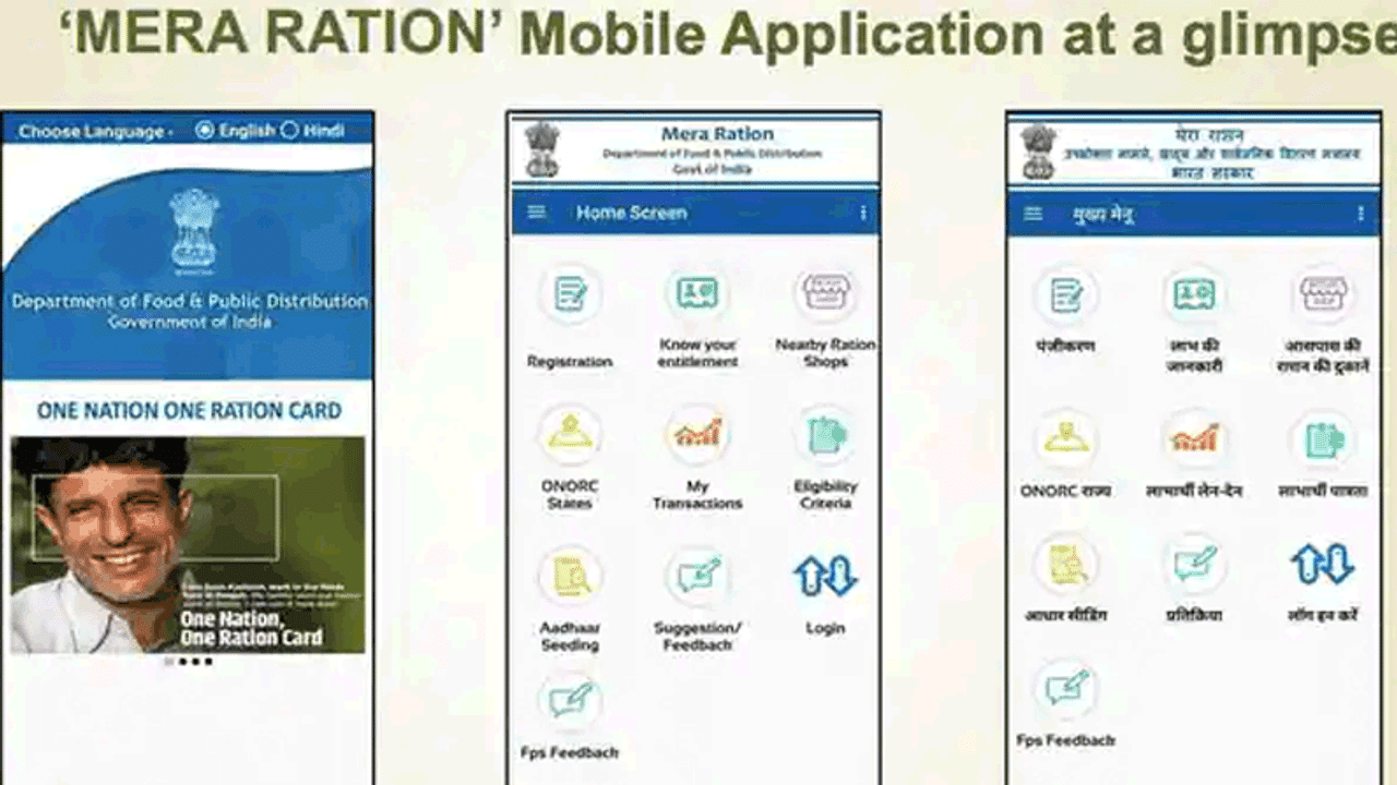 Mera Ration App, Modi Government, one nation one ration card,ONORC system, mera ration