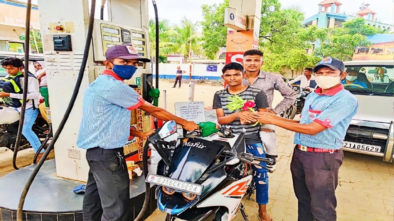 Neeraj chopra, Free petrol
