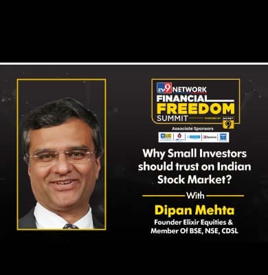 Money9 Summit: Elixir Equities Founder और BSE, NSE, CDSL सदस्य Dipan Mehta के साथ खास बातचीत