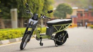This electric scooter boasts of a mileage of 20 paisa per kilometre!