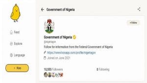 Government of Nigeria sets up official account on Koo amid standoff with Twitter