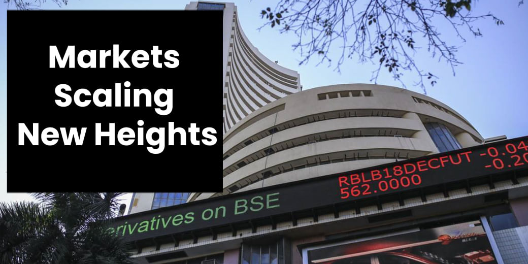 Sensex hits record 64k, Nifty scales 19k